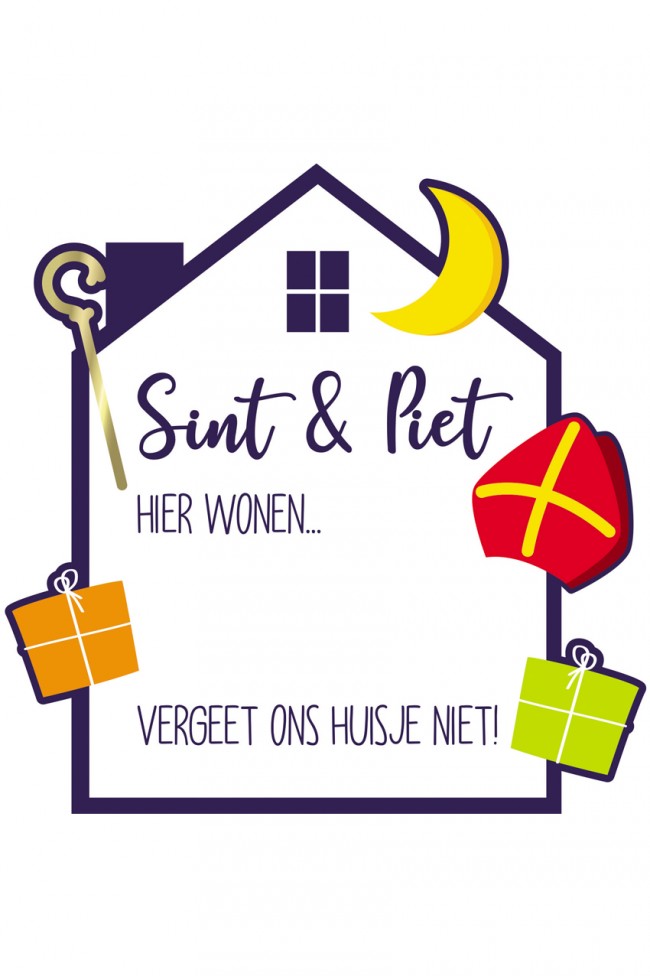 verkoop - attributen - Sinterklaas & Piet - Raambord Sint en Piet
